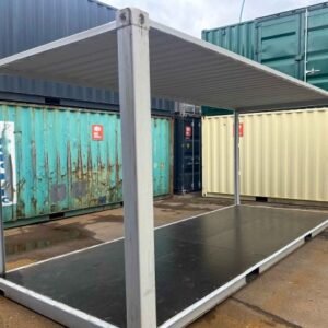 Container with all side walls cut off
