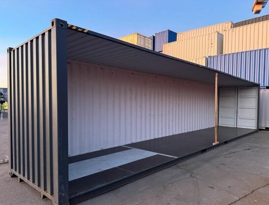40’HC shipping container without side wall
