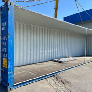 Modified 40′ HC storage box with shortened side walls
