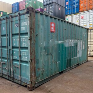 Discarded 20ft storage container