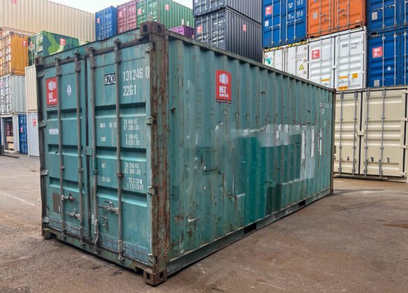 Discarded 20ft storage container