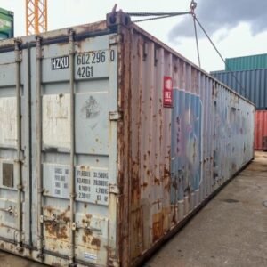 Abandoned 40-foot container warehouse